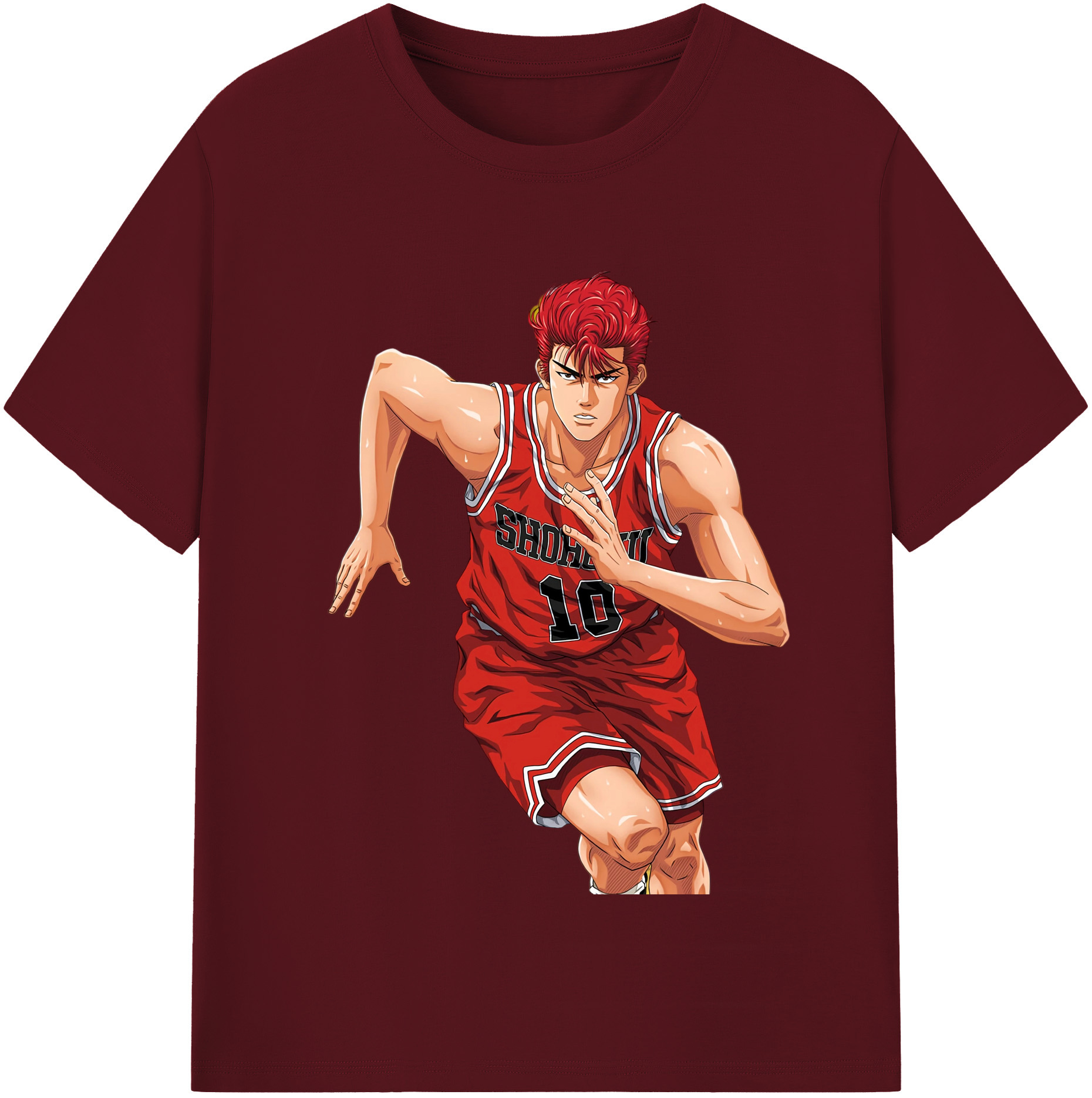 SLAM DUNK／スラムダンク 綿100％半袖Tシャツ（フロントプリント）